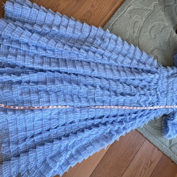 Blue Ruffle Maxi Dress - Picture 10 of 10